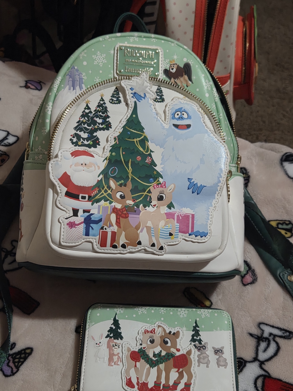 Loungefly Rudolph Light Up Backpack W/ Wallet